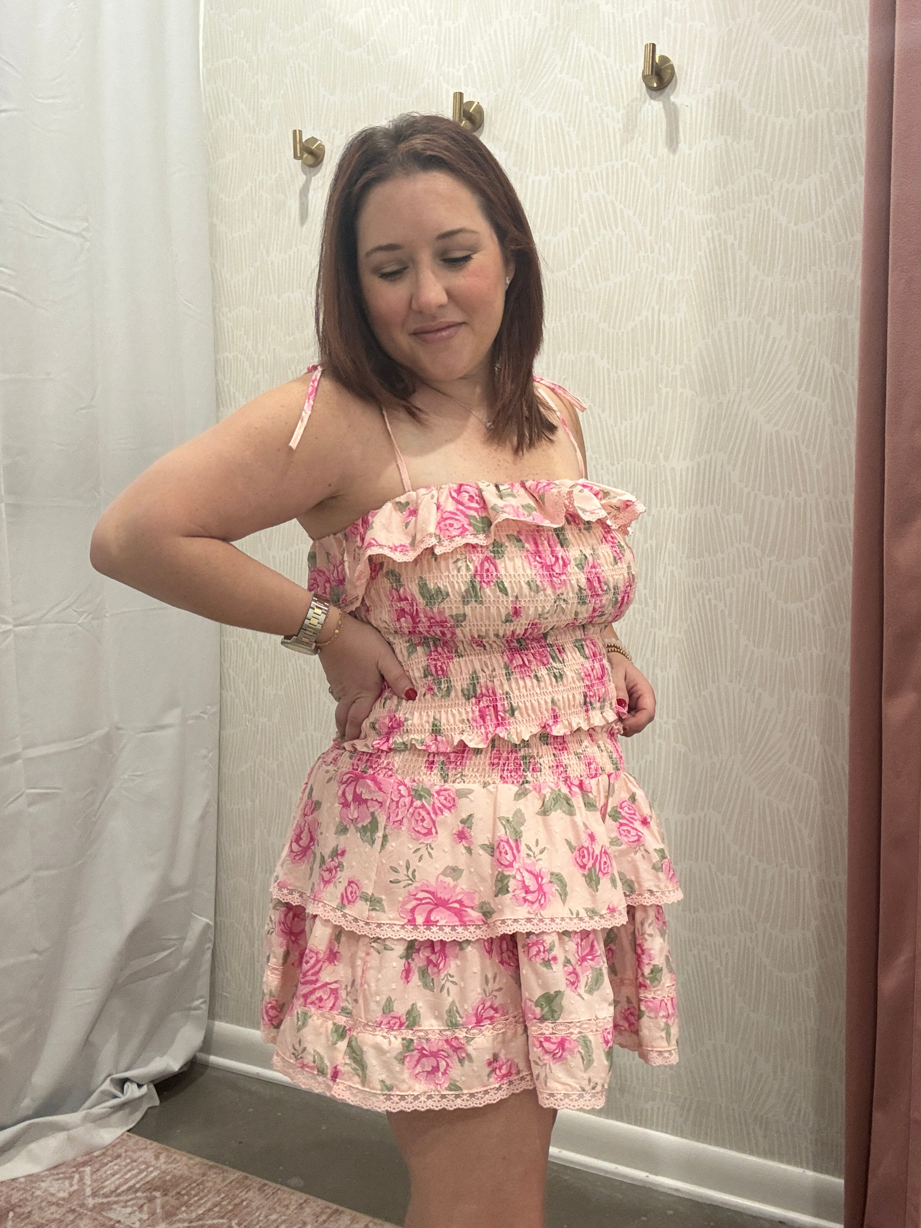 Norah Floral Tiered Ruffle Mini Skirt