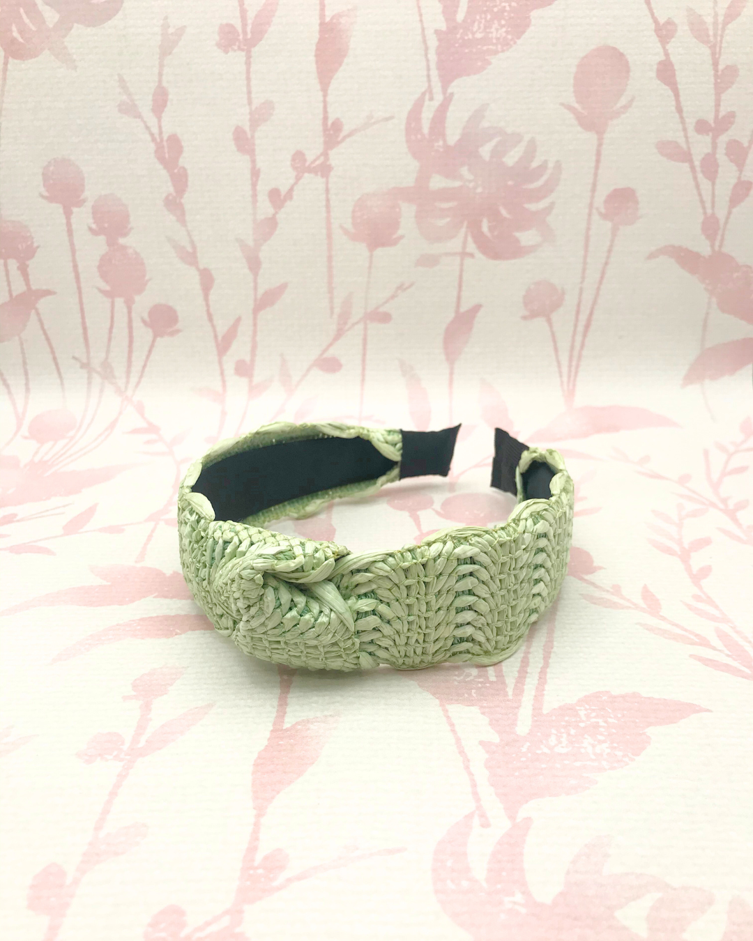 Straw Knotted Headband | Green
