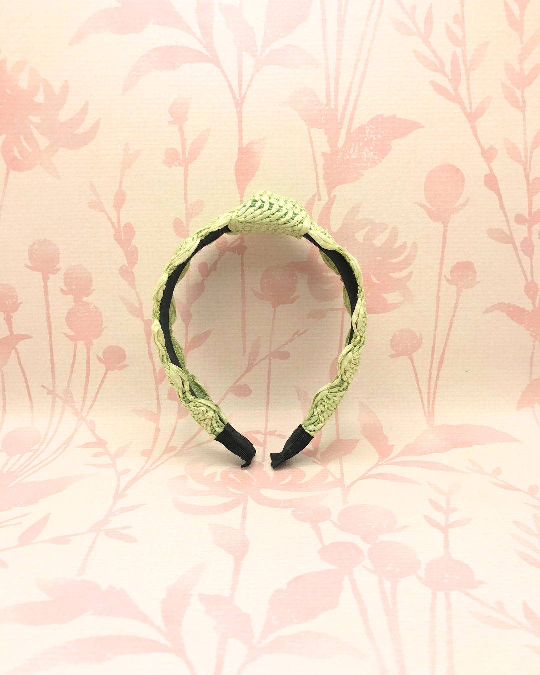 Straw Knotted Headband | Green