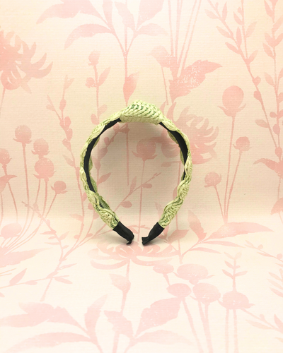 Straw Knotted Headband | Green