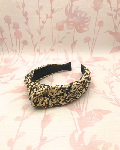 Woven Top Knot Headband | Black