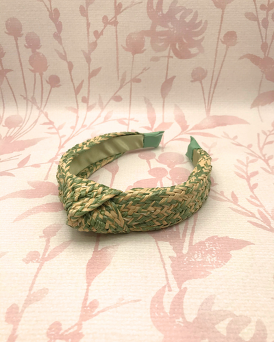 Woven Top Knot Headband | Green