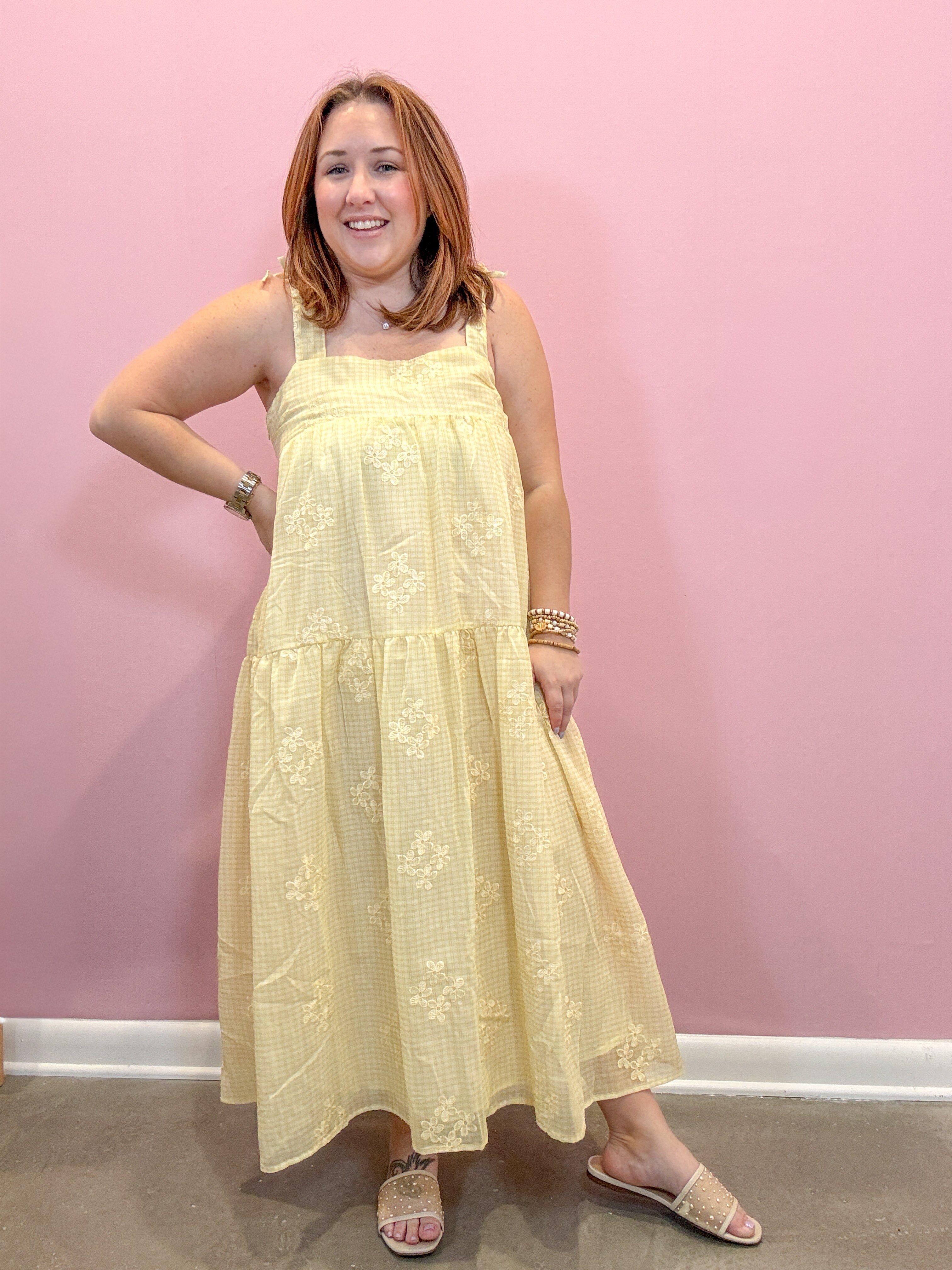 Saylor Tiered Gingham Dress