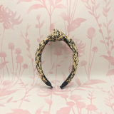 Woven Top Knot Headband | Black