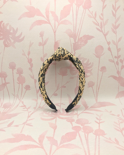 Woven Top Knot Headband | Black