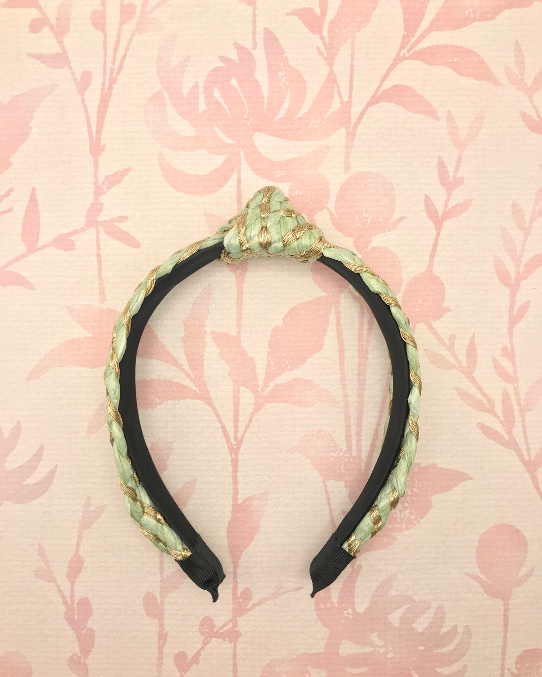 Woven Top Knot Headband | Green