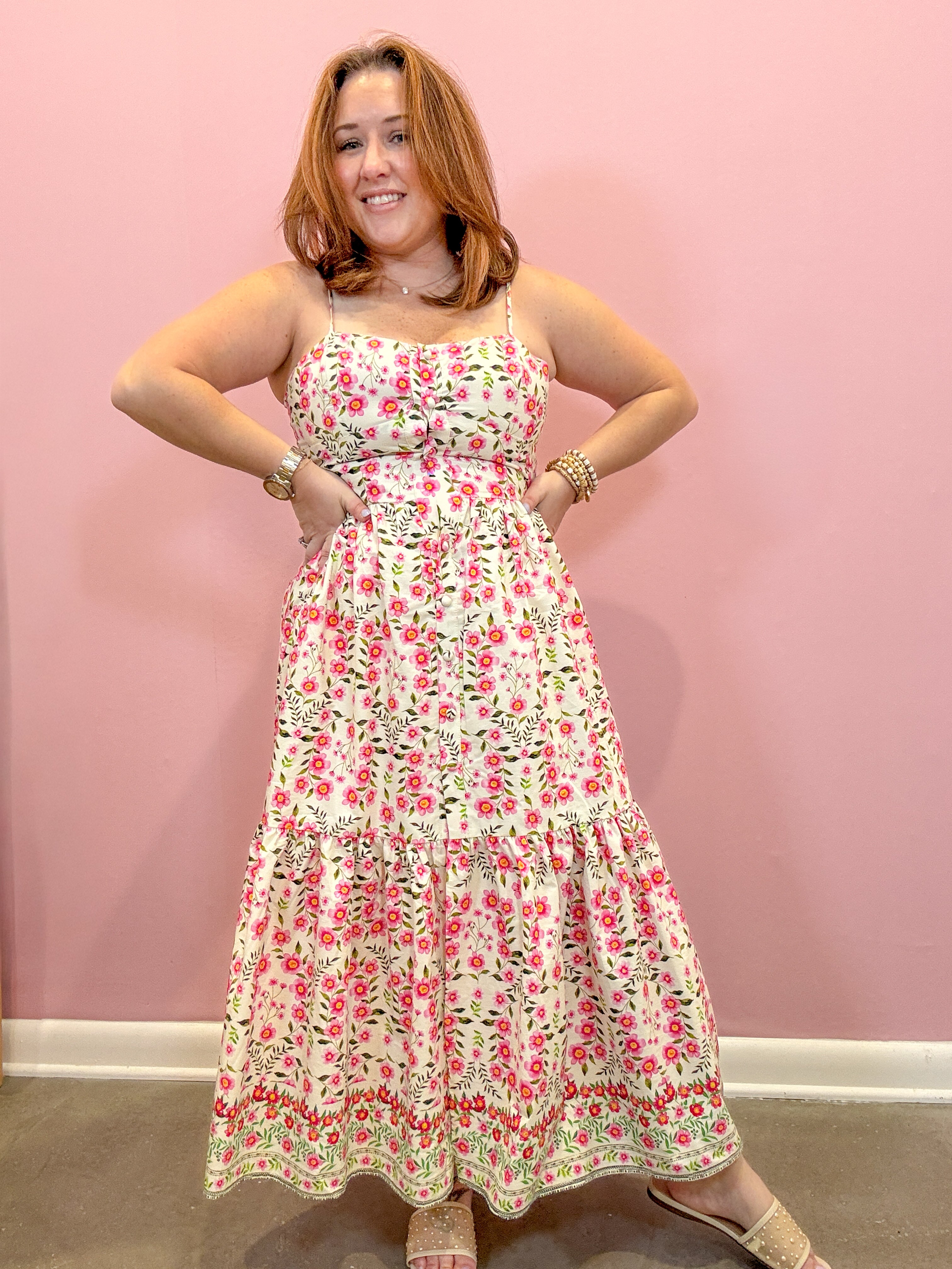 Oaklyn Floral Spaghetti Strap Dress