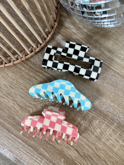 Checkered Claw Clips