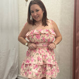 Norah Floral Tiered Ruffle Mini Skirt
