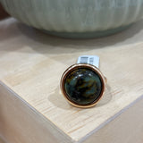 Natural Stone Cocktail Ring | Green