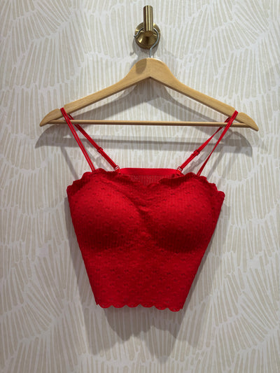 Seamless Lace Bralette | Red
