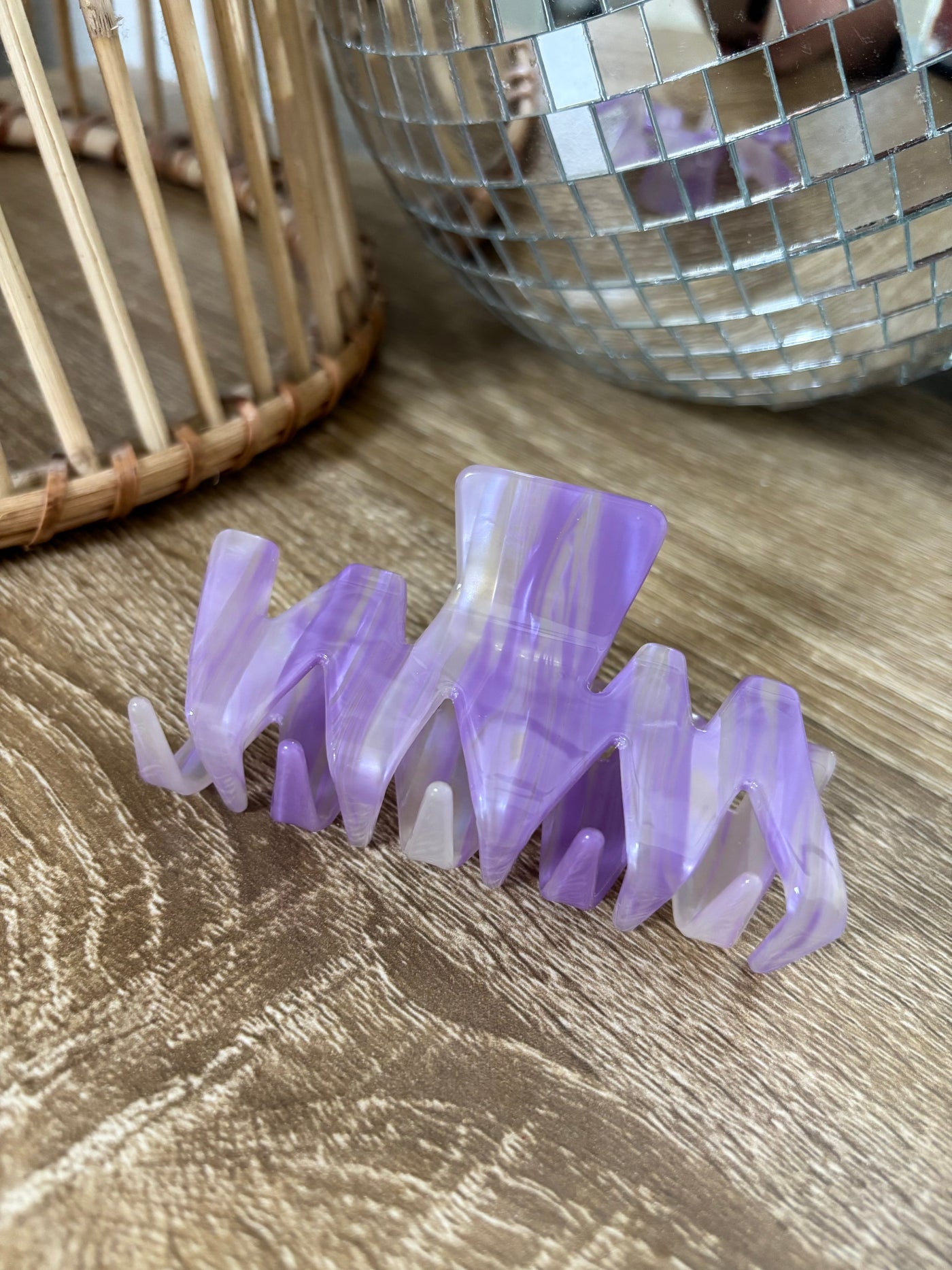 Colorful Pattern Hair Claw | Purple