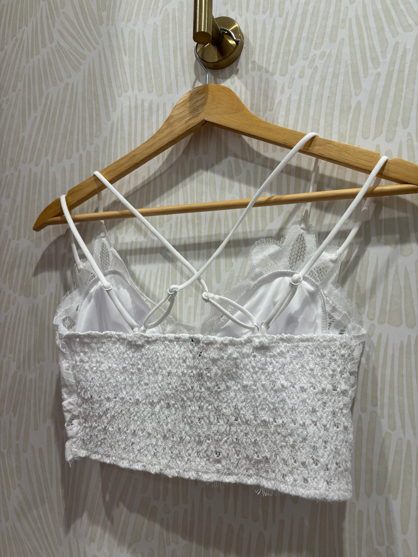 Crochet Lace Bralette | White