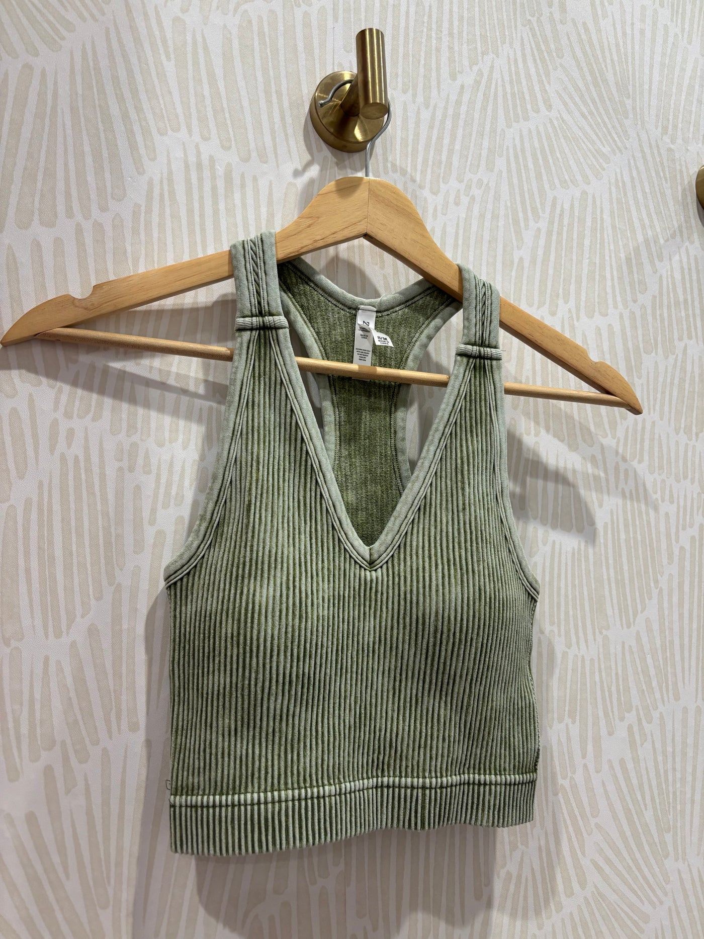 Seamless Racerback Bralette | Ash Olive