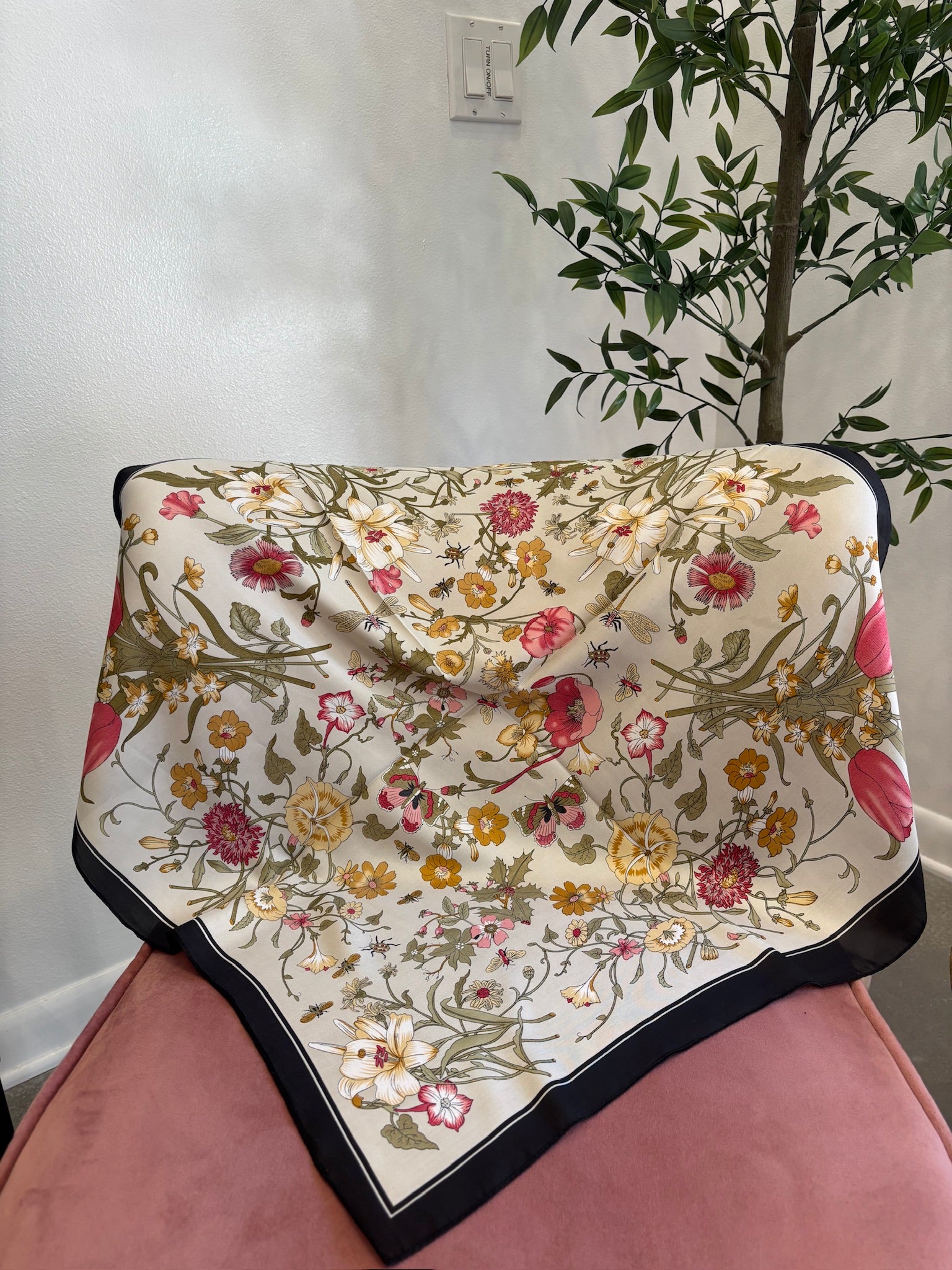 Bandana Scarf | Off White Floral
