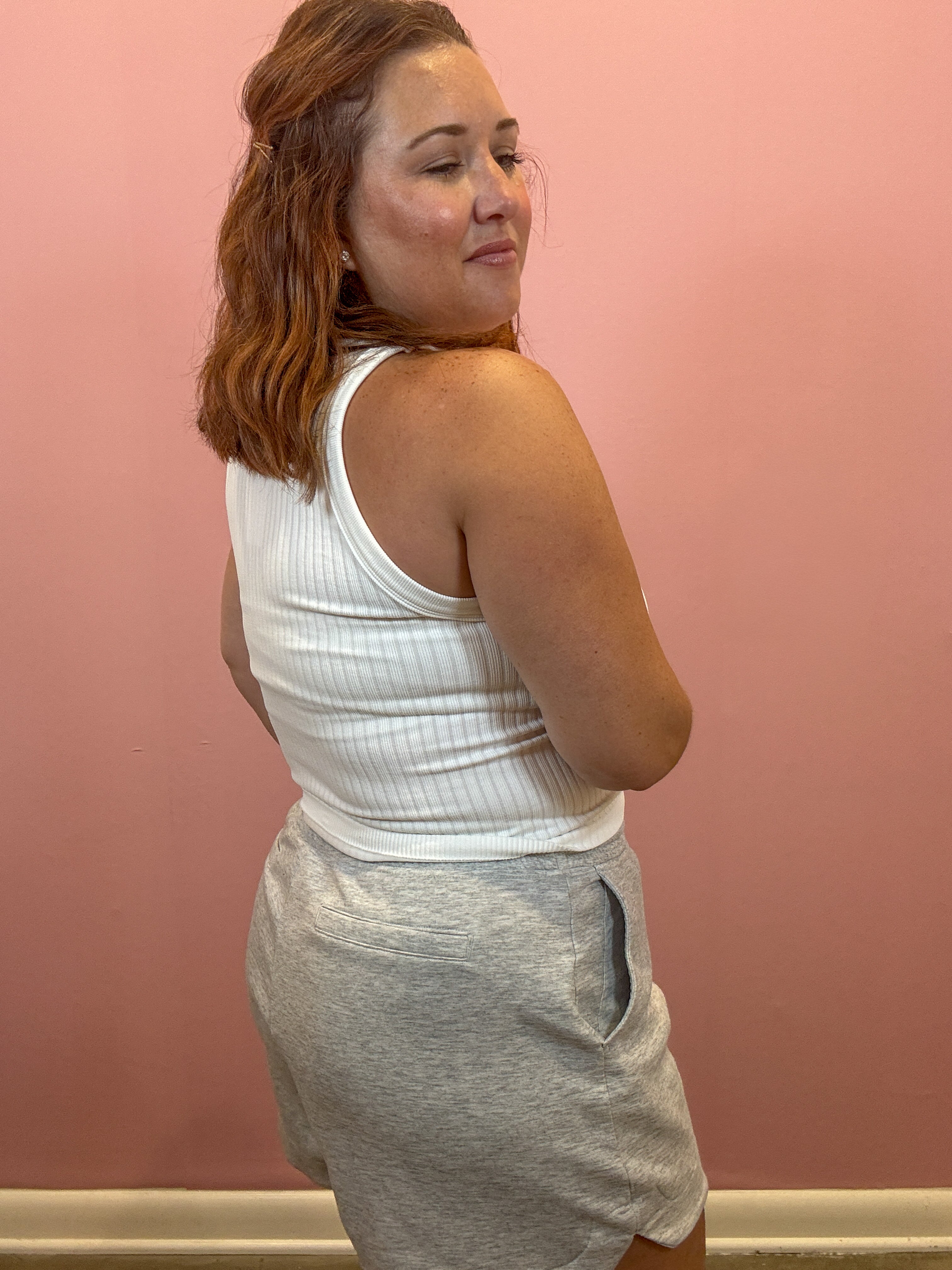 Seamless Ribbed Tank | White