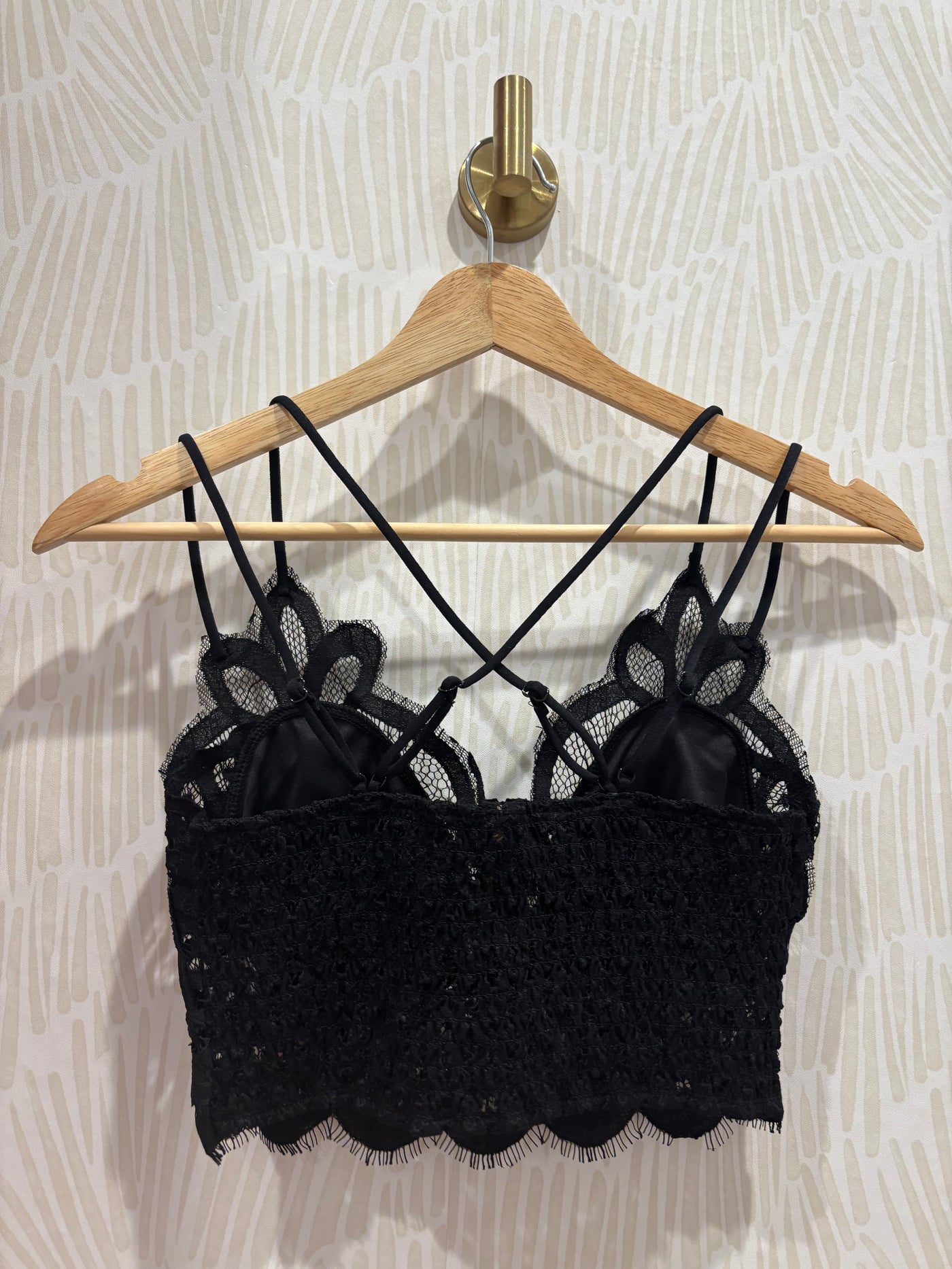 Crochet Lace Bralette | Black