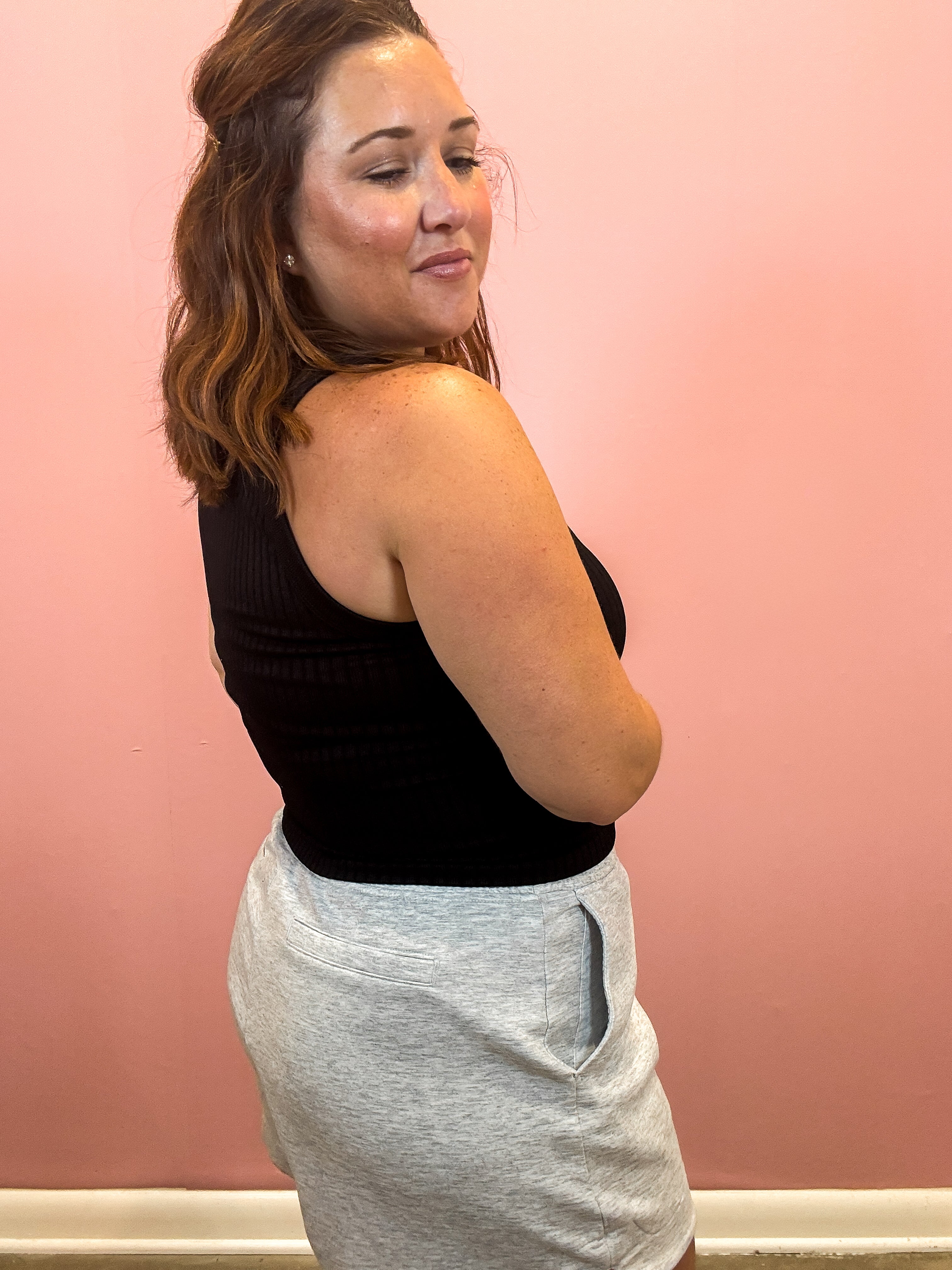 Seamless Ribbed Tank | Black