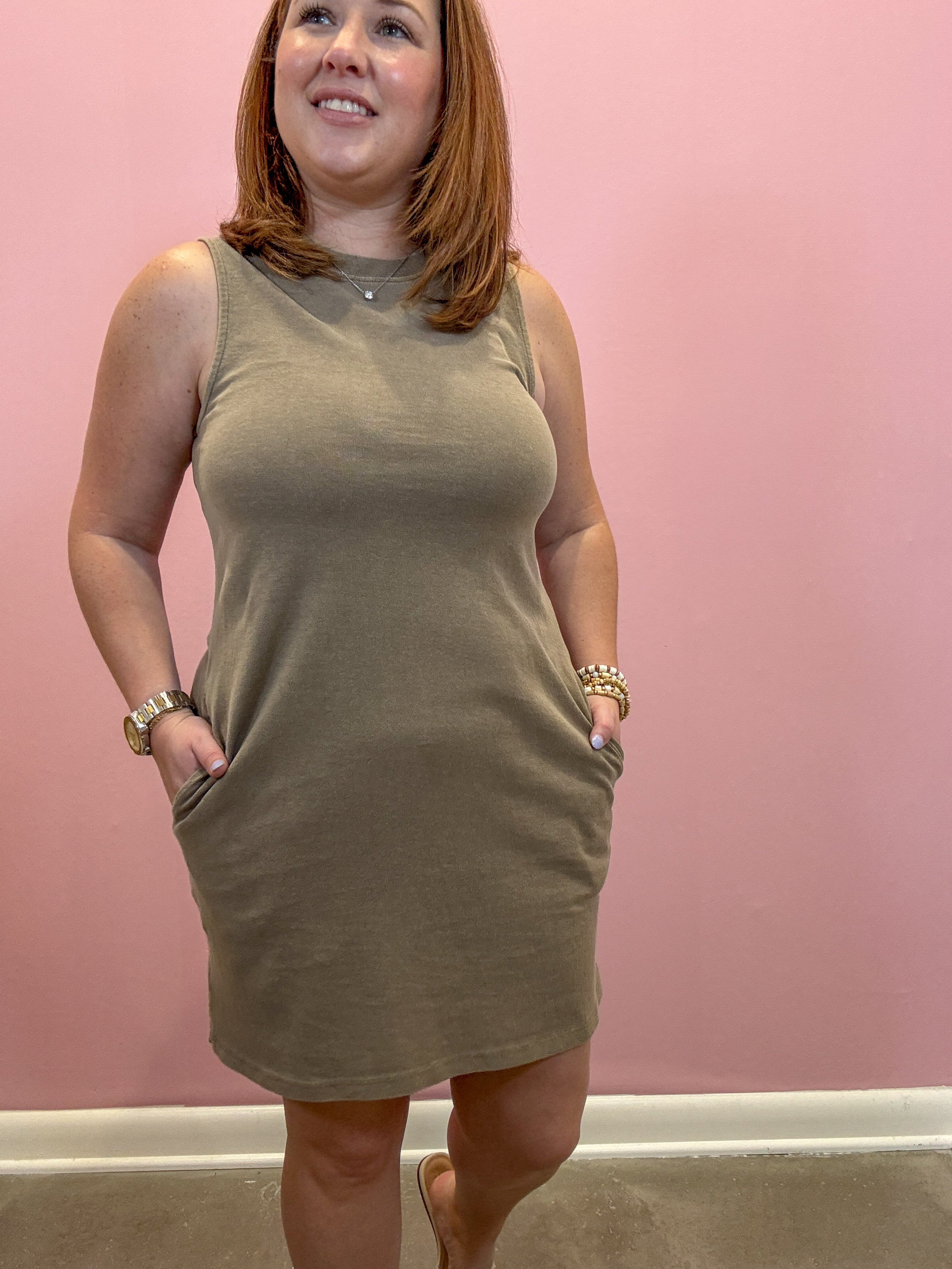Natalie Sleeveless Mini Dress | Mocha