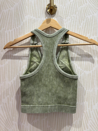 Seamless Racerback Bralette | Ash Olive