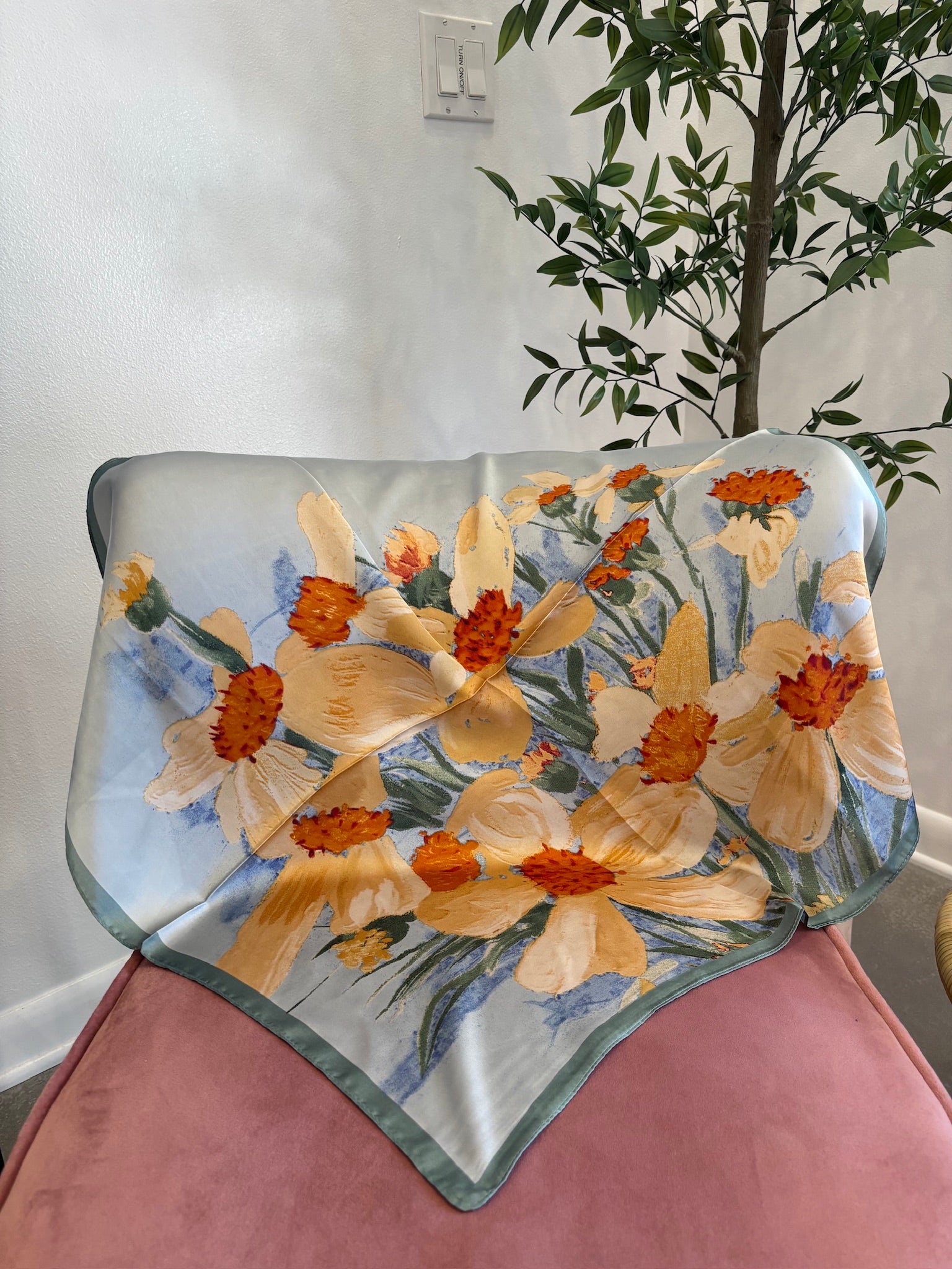 Bandana Scarf | Blue Floral