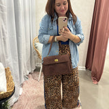 Classic Suede Flap Satchel