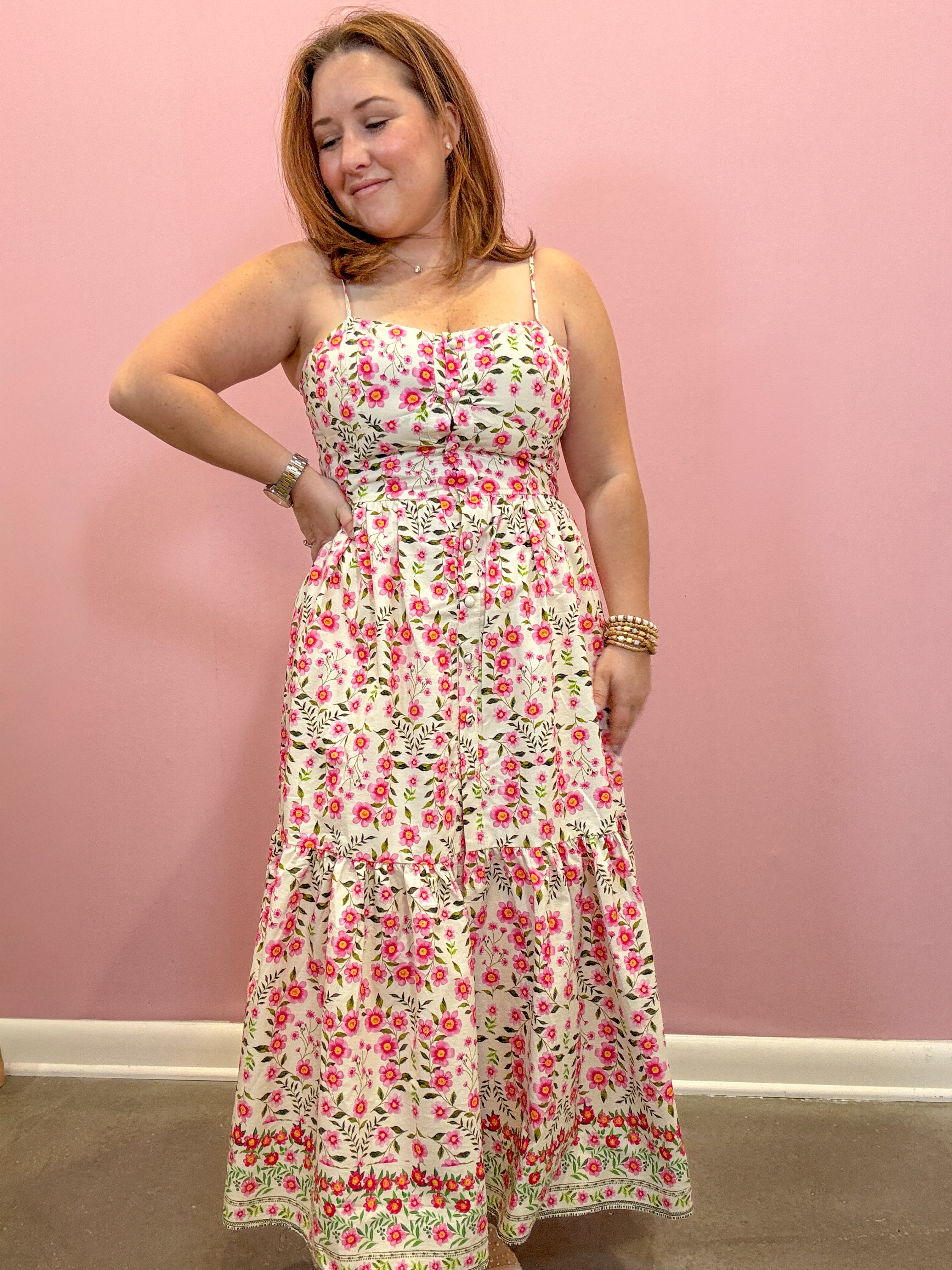 Oaklyn Floral Spaghetti Strap Dress