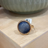 Natural Stone Cocktail Ring | Blue