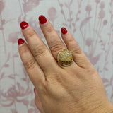 Natural Stone Cocktail Ring | Brown