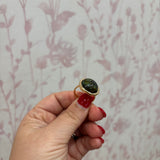 Natural Stone Cocktail Ring | Green