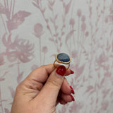 Natural Stone Cocktail Ring | Blue