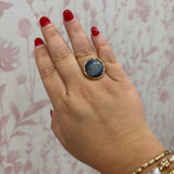 Natural Stone Cocktail Ring | Blue