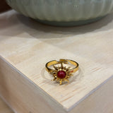 Abstract Sun Ring | Gold & Red