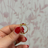 Abstract Sun Ring | Gold & Red