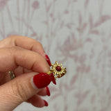 Abstract Sun Ring | Gold & Red