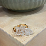 Fish Stone Ring | White Quartz