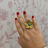 Flower Statement Ring | Gold