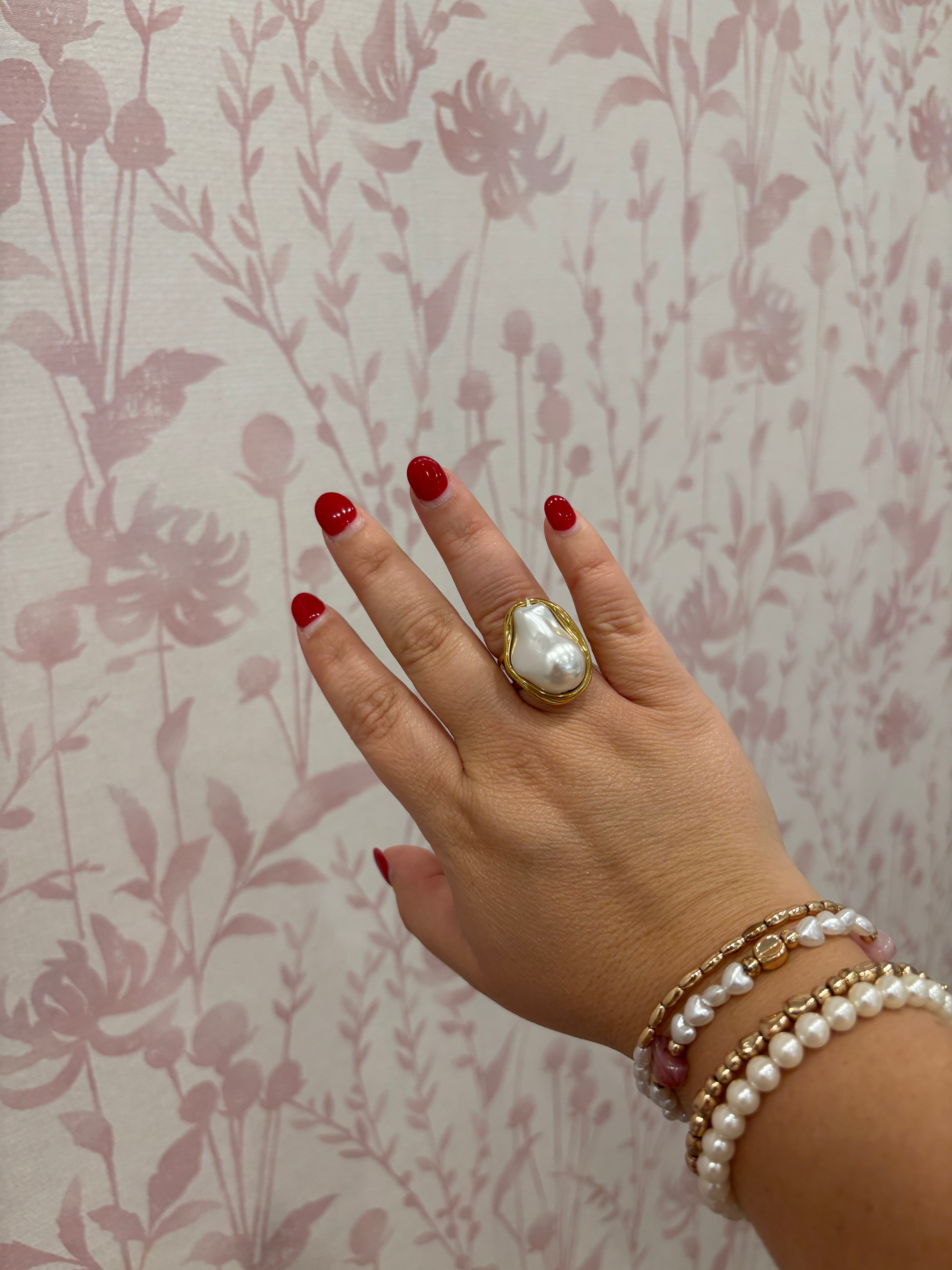 Opal Statment Ring | Gold