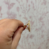 White Howlite Cocktail Ring | Gold