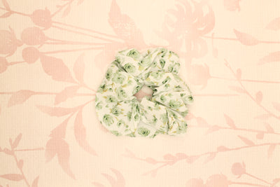 Chiffon Floral Scrunchie | Green