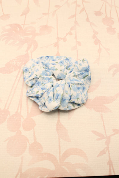 Chiffon Floral Scrunchie | Blue