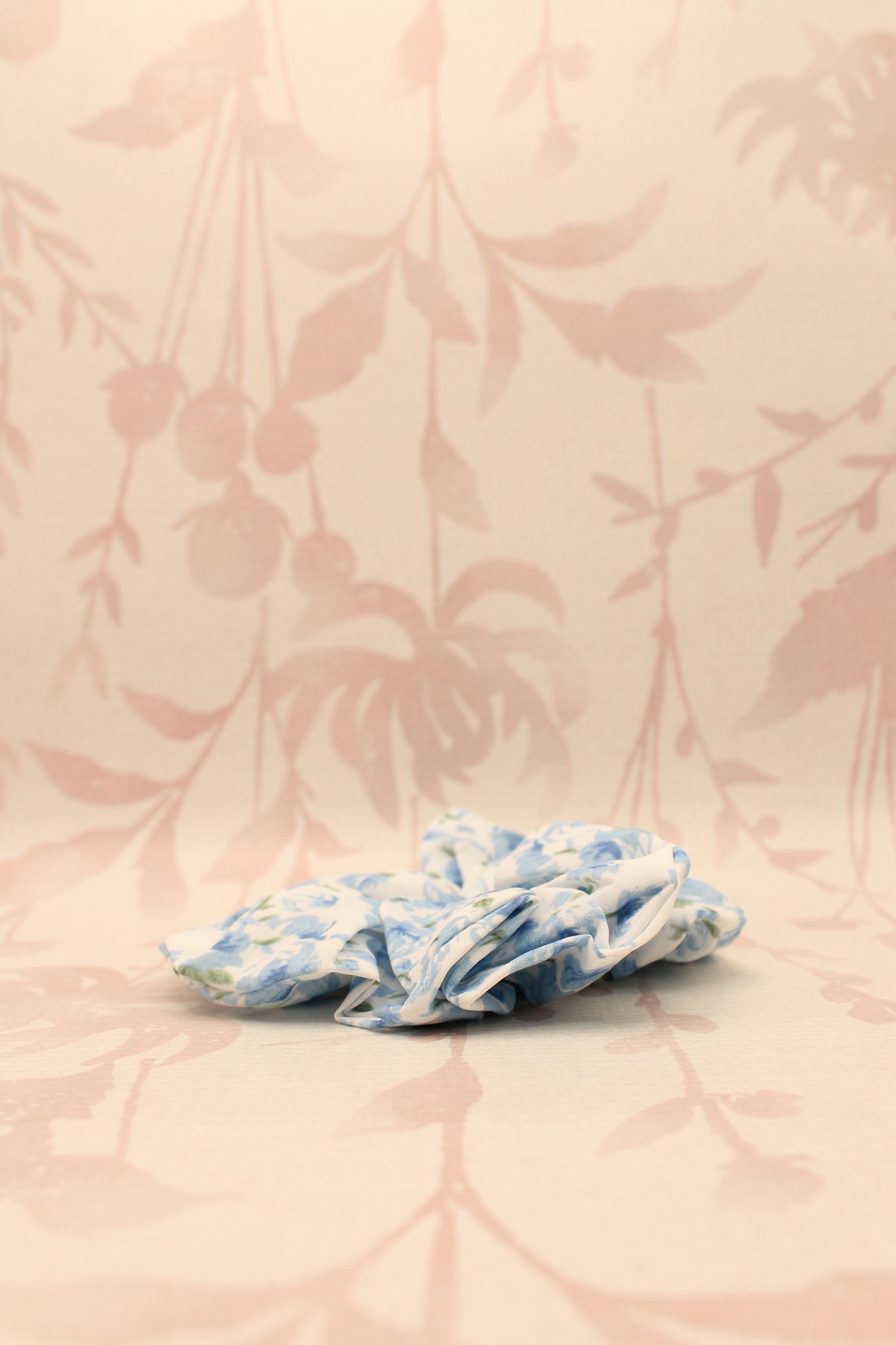 Chiffon Floral Scrunchie | Blue