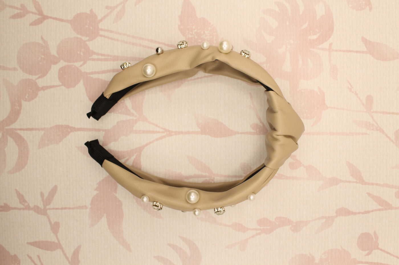 Knotted Leather Headband | Tan