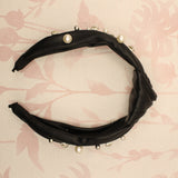 Knotted Leather Headband | Black
