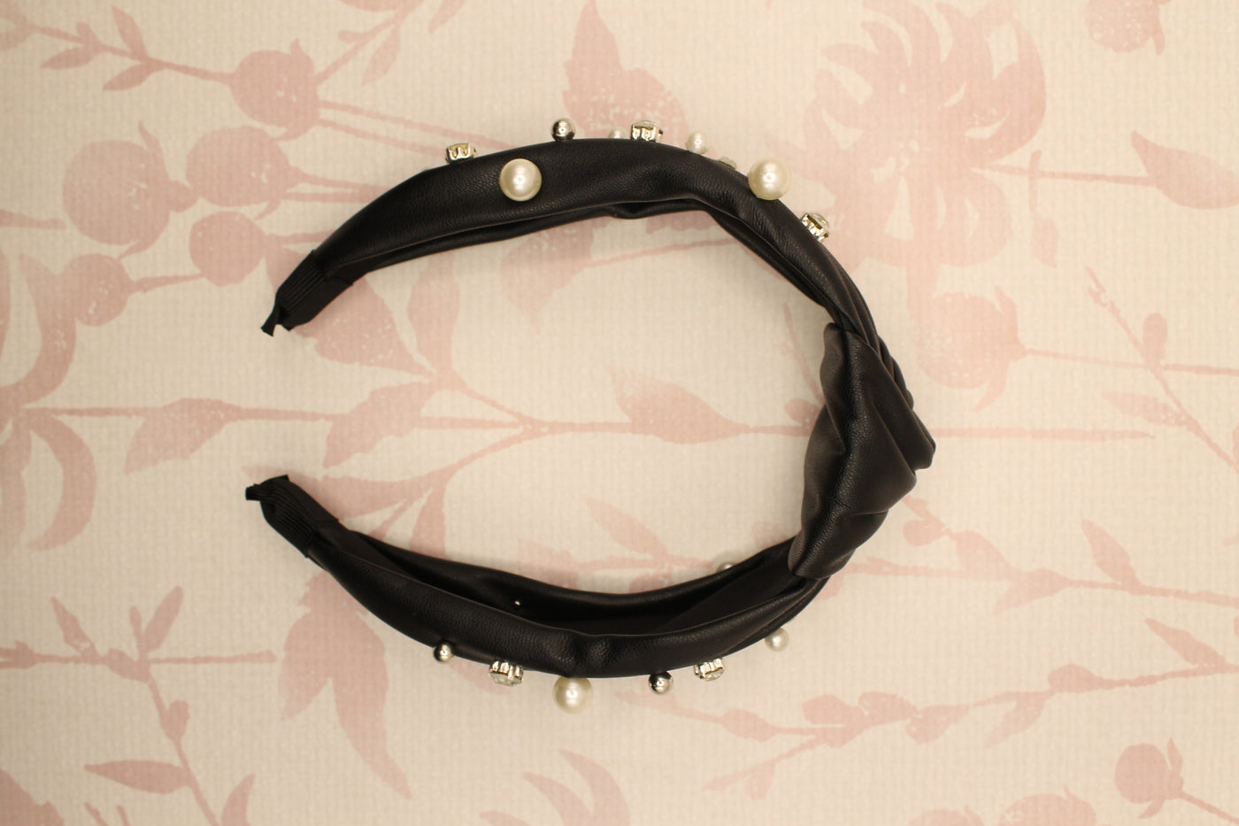 Knotted Leather Headband | Black