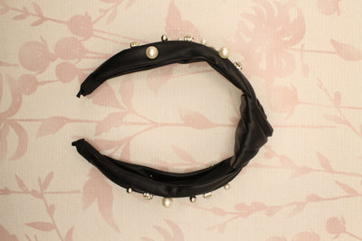 Knotted Leather Headband | Black