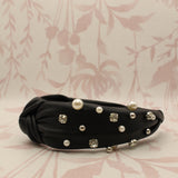 Knotted Leather Headband | Black