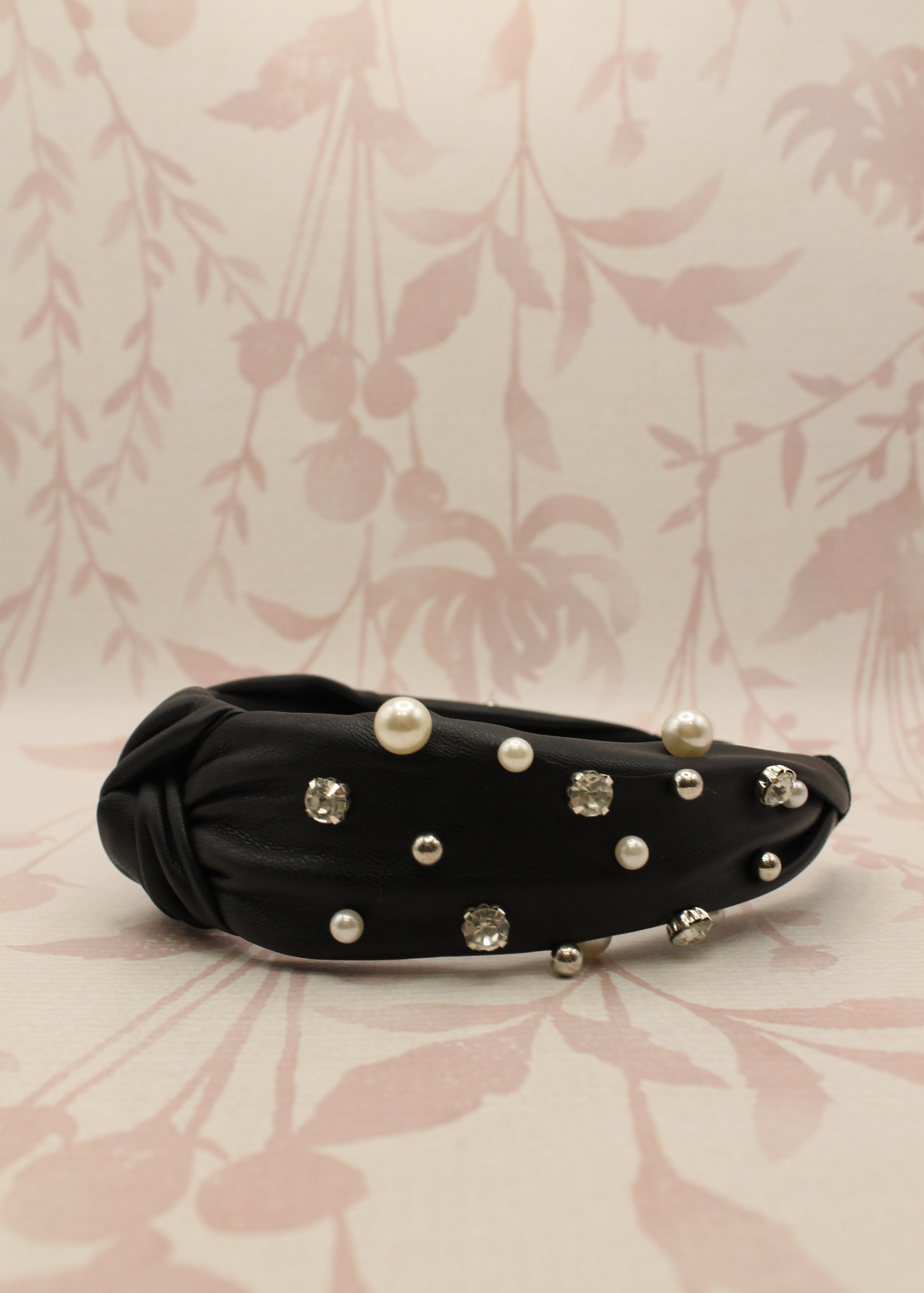 Knotted Leather Headband | Black