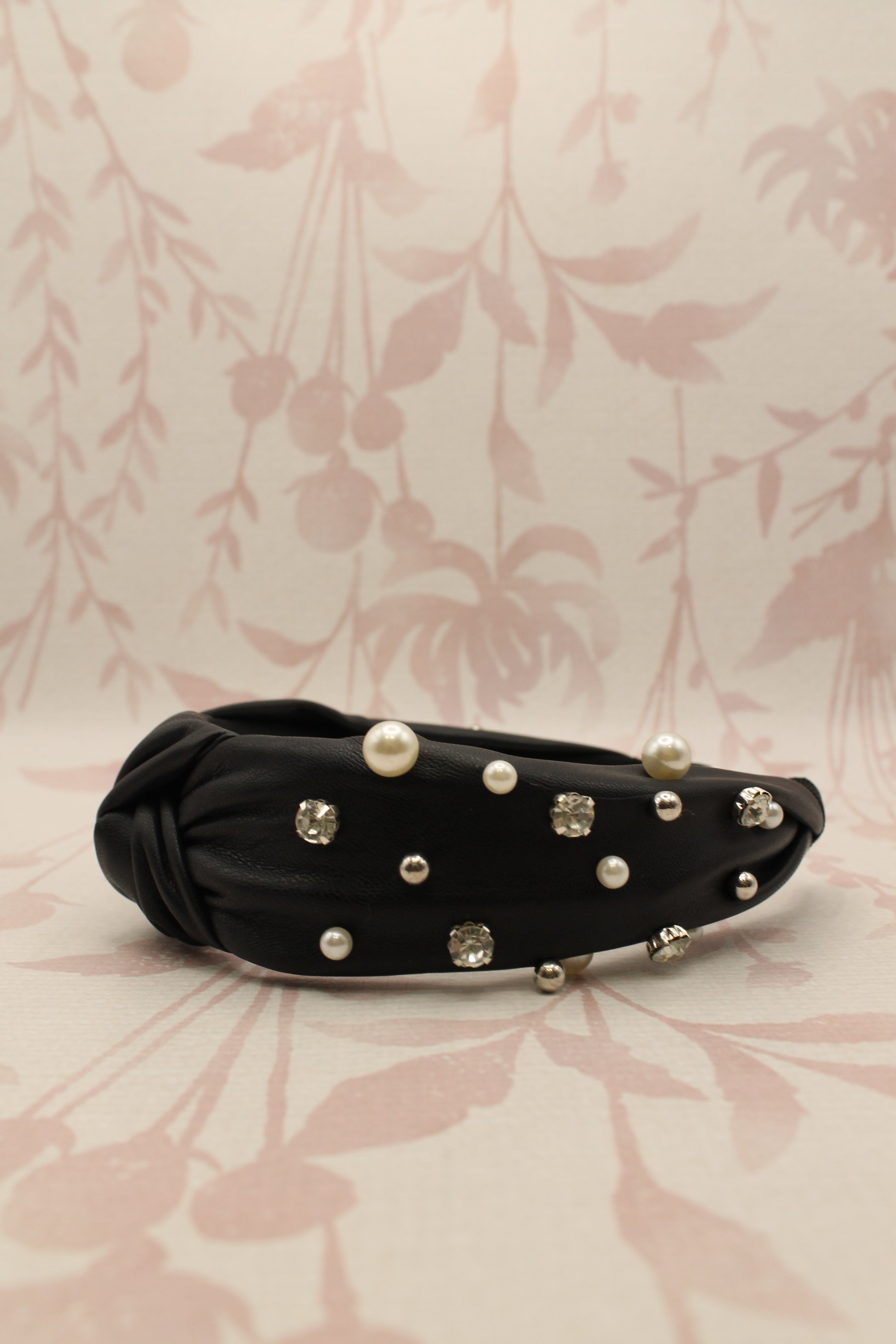 Knotted Leather Headband | Black