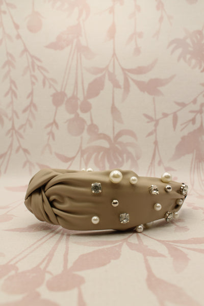 Knotted Leather Headband | Tan